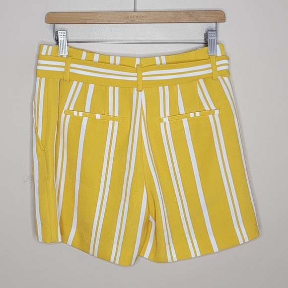 Ann Taylor Factory | Yellow & White Striped Shorts Size 2 - Picture 3 of 4